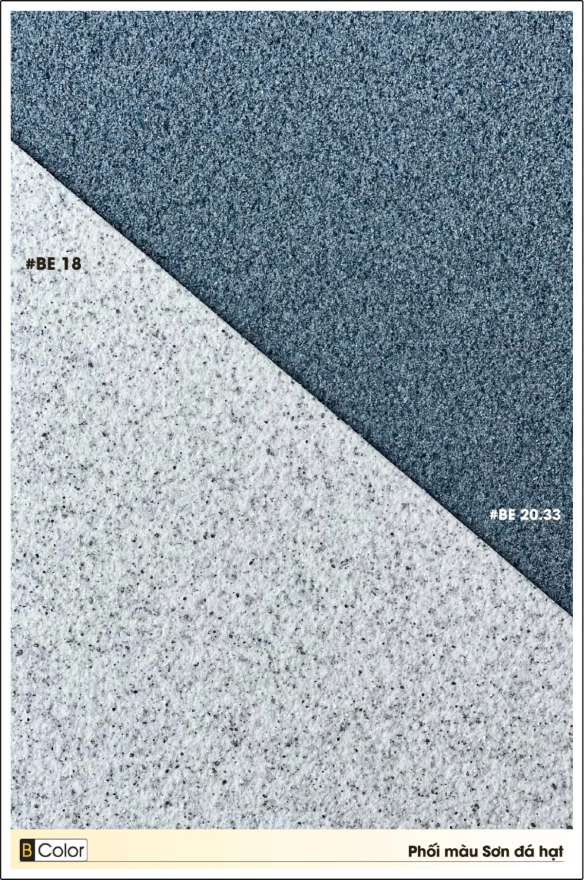 Sơn đá – phối màu xanh trắng