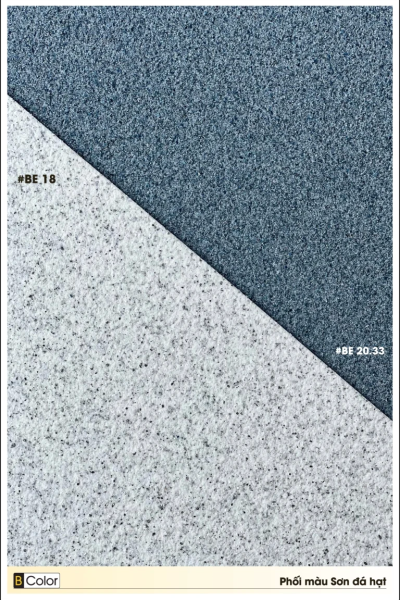 Sơn đá – phối màu xanh trắng