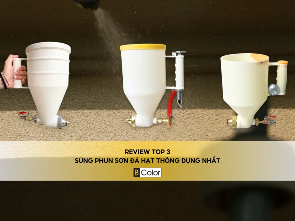 Súng phun sơn đá loại nào tốt? Review chi tiết Deway Việt Nam
